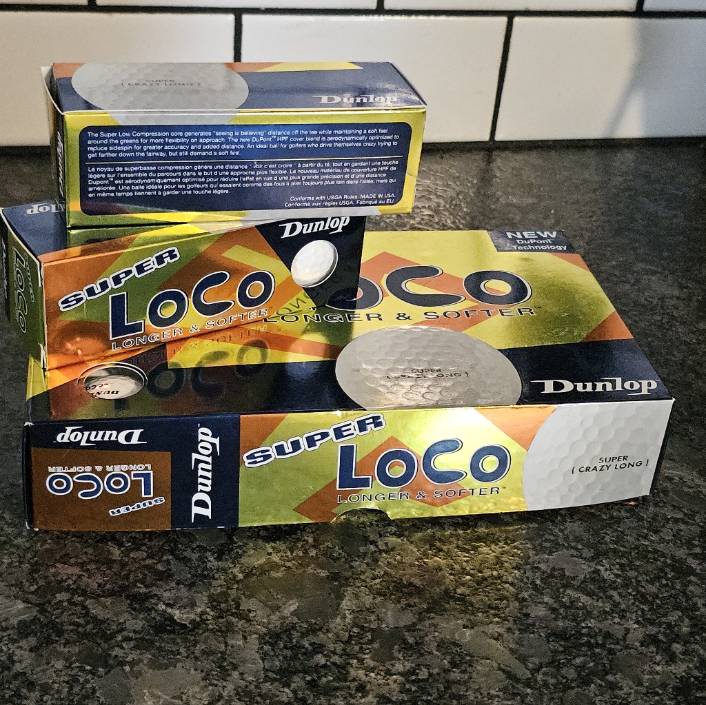 Golf Dunlop Super Loco Bonus Pack 15 Balls Extra Nos Nwt 24 Total Usa Made Usga